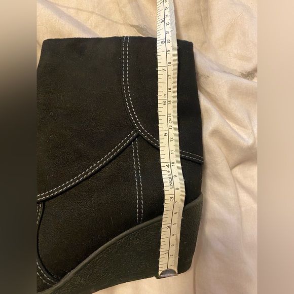 American Eagle ankle boot wedge heel size 6 black - Picture 7 of 8